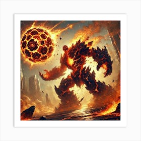 Coreborn Elemental Molten Burst Art Print