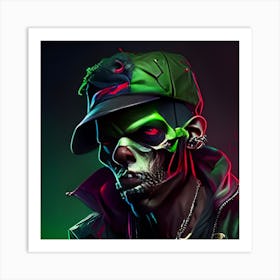 Hip Hop Zombie Art Print