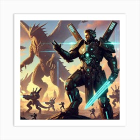 Warlord Atrion Battle Strategy Sci Fi Art Print