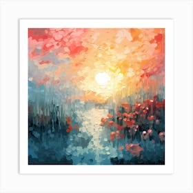 Brushwork Ballet: Meadow's Lullaby Art Print