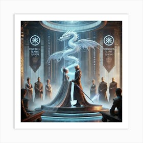 A Dramatic Sci Fi Scene Capturing The Romantic Ten Art Print