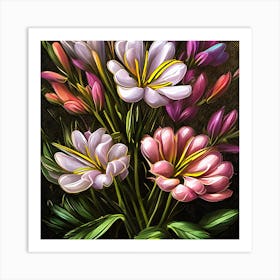 Alstroemeria Flowers 23 Art Print