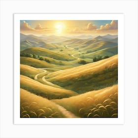 Landscape Painting 42 Art Print