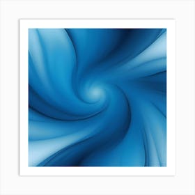 Abstract Blue Swirl Art Print