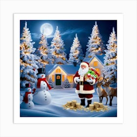 Christmas Santa Art Print