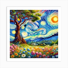 Vibrant Nature Van Gogh 2 Art Print