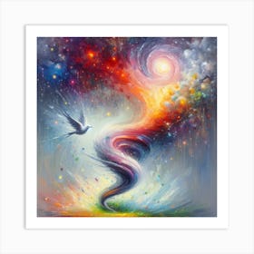 Dove In The Sky Art Print