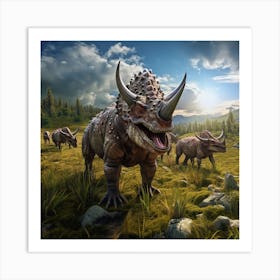 Triceratops Art Print