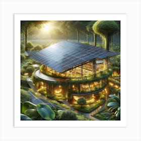 Solar House In The Forest Art Print