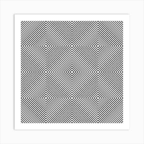 Abstract Diagonal Stripe Pattern Seamless Art Print