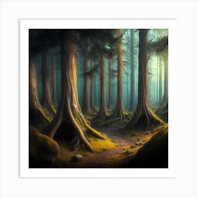 Volcanic Island Woods Hight Quality Art Print