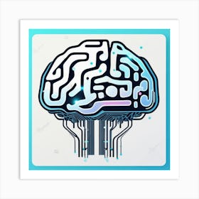 Brain With Circuit Board 6 Art Print