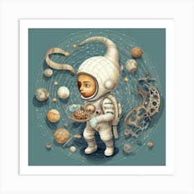 Little Astronaut Art Print