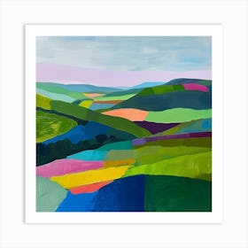 Colourful Abstract Dartmoor National Park England 3 Art Print