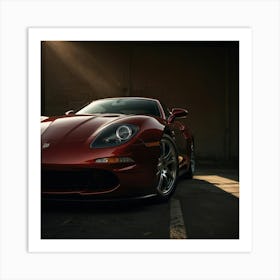 Red Sports Car 3 Art Print