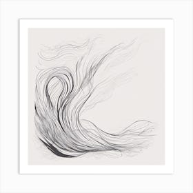 Minimalism Masterpiece, Trace In Man + Fine Gritty Texture + Complementary Pastel Scale + Abstract + Art Print