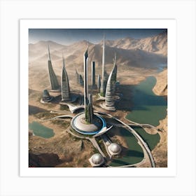 Futuristic City 349 Art Print