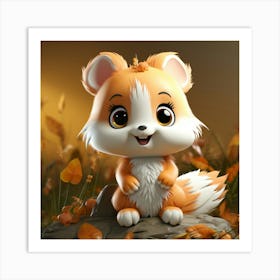 Cute Fox 73 Art Print