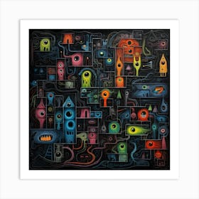 Monster City Art Print