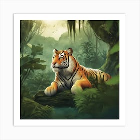 Tiger In The Jungle 36 Art Print