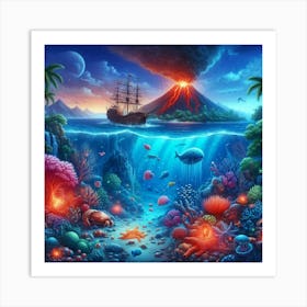 Underwater Seascape 2 Art Print