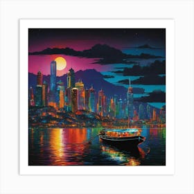 City on the water Art Print