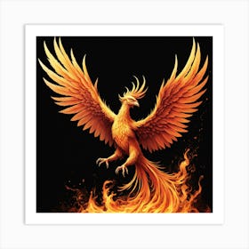 A Phoenix Rising From The Ashes Embodying Rebirth And Resilience 3 Art Print