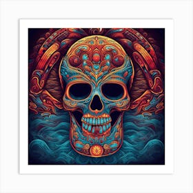 Day Of The Dead Skull 10 Art Print