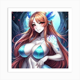 Sexy anime mermaid 04 Art Print