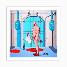 Gym Series III - Tom Ghost Art Print