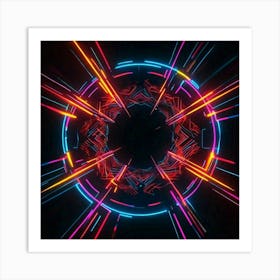 Neon art Art Print