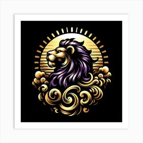 Golden Lion 5 Art Print