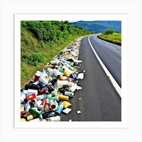 Garbage On The Road 13 Art Print