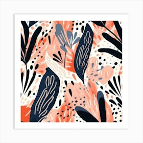 Abstract Floral Pattern 1 Art Print