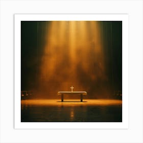 Midnight Mass With A Focus On The Altar 3d Render Ar 16 9 V 6 0 Style Raw P Abogq4p 1723654985 4 Art Print