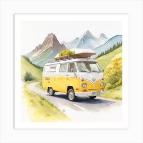 Vw Camper Van 1 Art Print