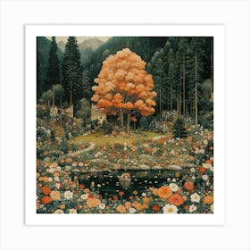 Autumn Fall Landscape Canvas Art Print