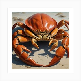 Crab On The Beach Art Print