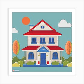 Cartoon House 1 Art Print