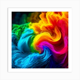 Color Brightness Vibrant Electric Power Gradient Vivid Intense Dynamic Radiant Glowing En (1) Art Print