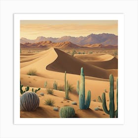 Desert Landscape 5 Art Print