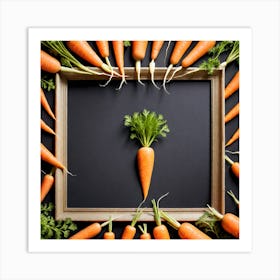 Carrots In A Frame 24 Art Print