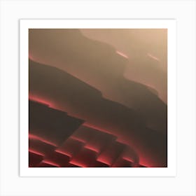 Abstract Red Light Art Print