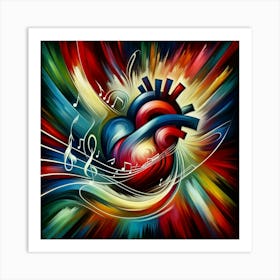 Heart Of Music Art Print