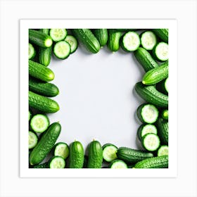 Cucumbers In A Frame 10 Art Print