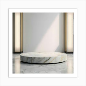 Marble Table In The Room 1 Art Print