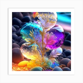 Flower In A Bubble Art Print