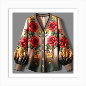 Floral silky stuff design of a shirt Art Print