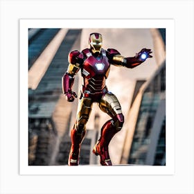 Iron Man In Action Art Print