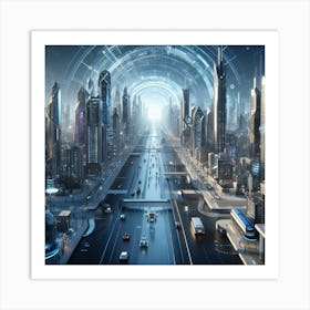 Futuristic Cityscape 48 Art Print